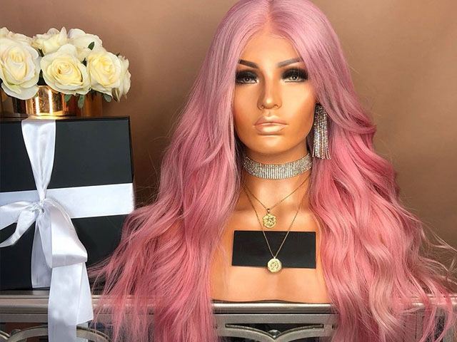 YAOARA Pink wavy long hair YAOARA Pink wavy long hair